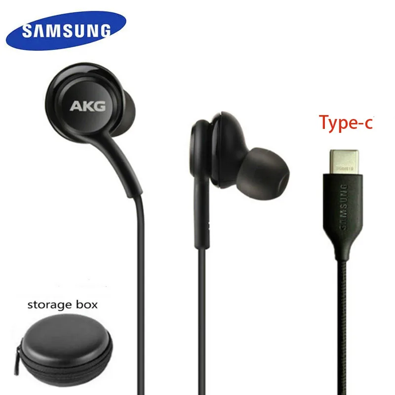 

Samsung AKG Наушники AUX/Type C Цифровые HIFI наушники с микрофоном/пультом дистанционного управления для Galaxy Note 10 Pro S20 Ultra A8S A60 A80 A90