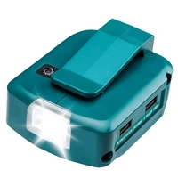 for makita adp068 14 4v18v lithium ion battery adapter power source batteries charger with dual usb ports led light