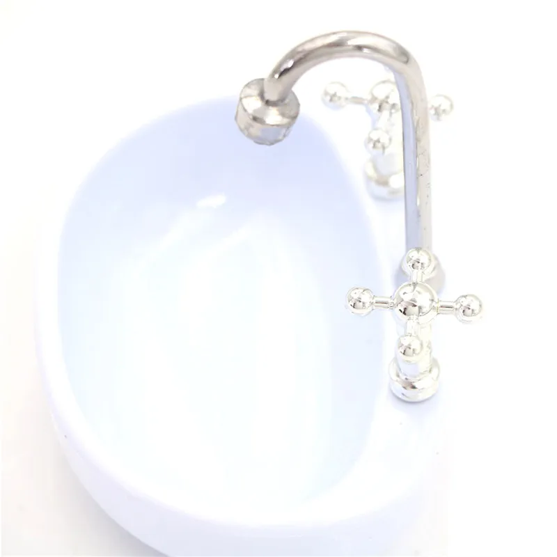 

Dollhouse Furniture Mini Washbasin Bathroom Wash Devices Home Storage Decor