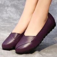 soft genuine leather shoes women flats ladies casual shoes leisuer comfort slip on shoes womens loafers schoenen vrouw