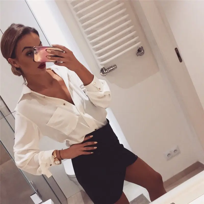 Блузка женская с леопардовым принтом модная рубашка длинным рукавом блузка со