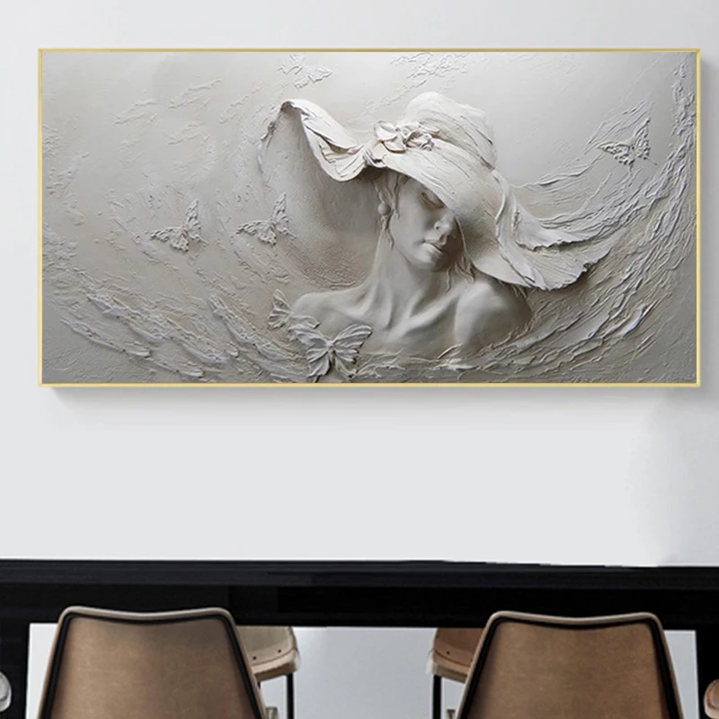 

Abstract Pop Art Girl In The Hat on The Wall Canvas Paintings and Prints Wall Art Prints Pictures for Home Decoration Posters