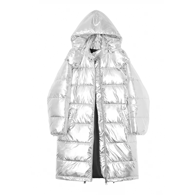

2021 Women's Down Jacket Long Sports Winter Training Coat Windproof Ultra-light Folding Over-the-knee Women's Cotton Coat