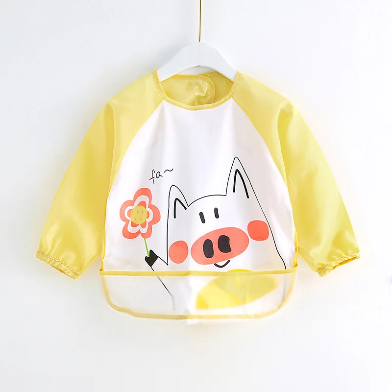 Детский нагрудник с длинным рукавом водонепроницаемый для кормления одежда