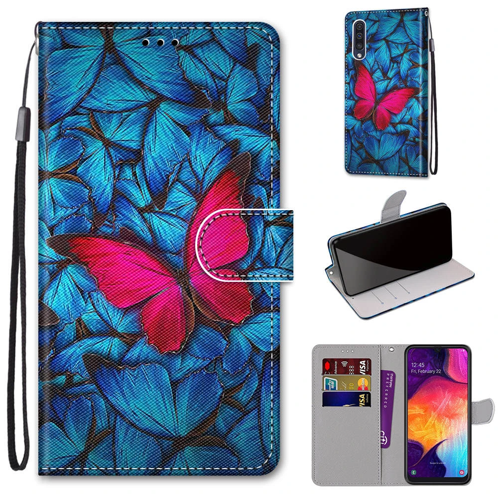 

Painted Leather Flip Phone Case For Samsung J1 J3 J5 J7 2016 2017 J2 Core Prime Pro J4 J6 J8 Wallet Card Holder Stand Book Cover