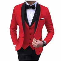 jeltonewin latest design 3 pieces red men suits for wedding party men groom blazer tuxedo slim fit costume homme terno masculino