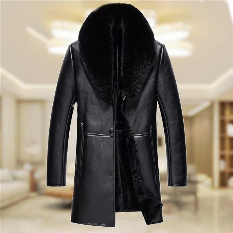 Ymwmhu новая модная брендовая мужская кожаная куртка флисовая осенне зимняя