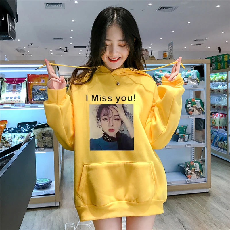 Шесть цветов толстые sudaderas mujer карманы молодой стиль Джемперы и толстовки для