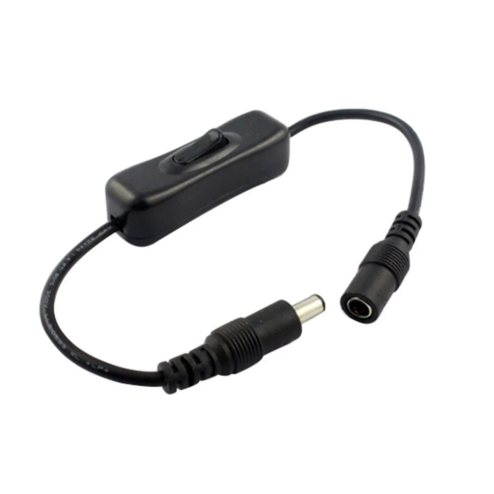 

DC 12V In-Line Switch DC Connector ON OFF Inline Female Male Power Cable Light Switch 5.5x2.1mm 304 Switch for LED Strip Lamp