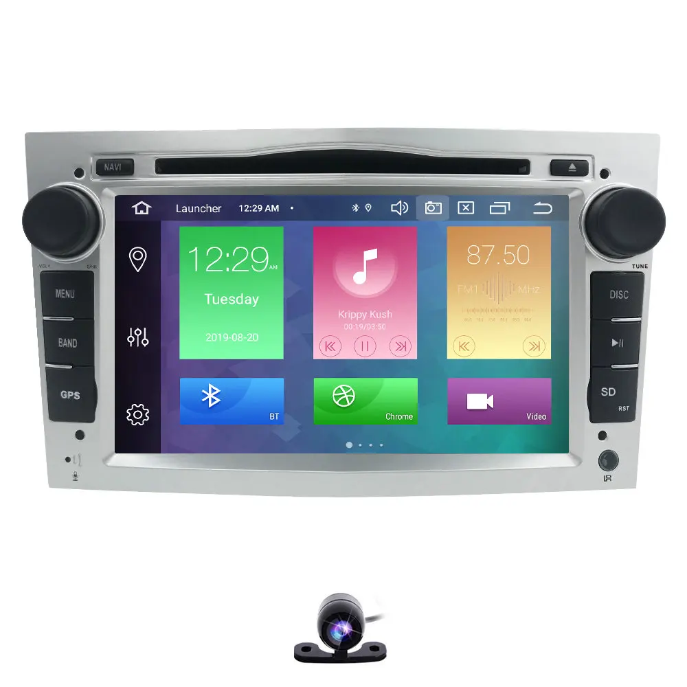 silver HD 1024*600 OctaCore Android 9,0 автомобильный магнитофон gps dvd-плеер для Opel Astra H Vectra Corsa Zafira B C G поддержка OBD2 4G+ 64G - Цвет: silver