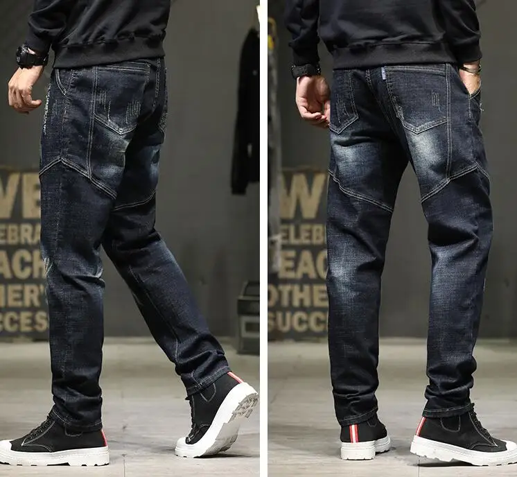 Men Jeans Loose Mens Hip Hop Baggy Denim Pants Men Cargo Trousers Mens Cowboy Pants  Classic Jeans