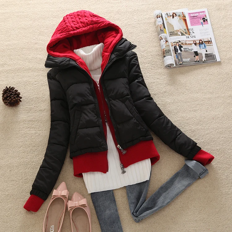 И куртки 2020 пальто новое осенне-зимнее женское тонкое трикотажное с капюшоном