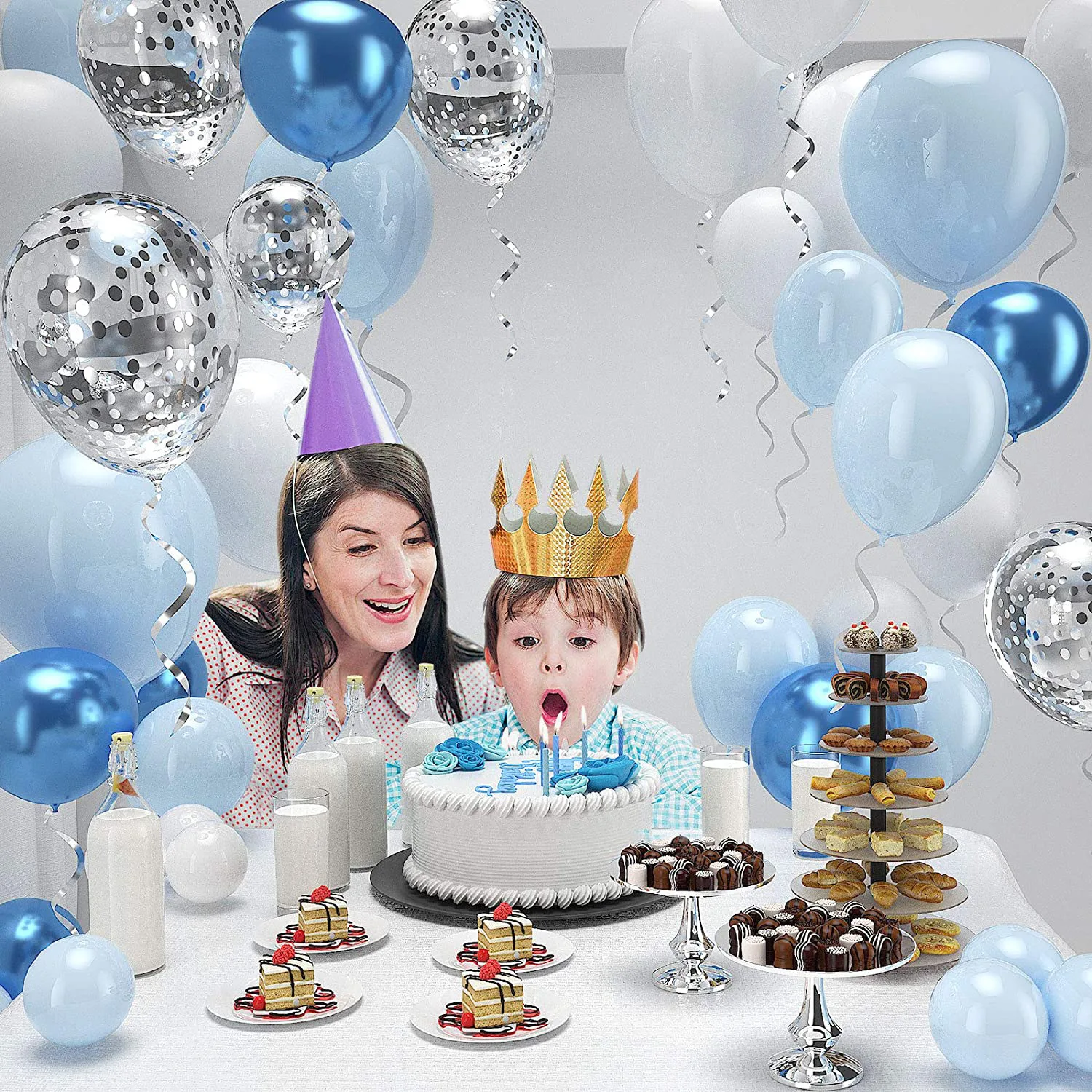 Globo de l&aacute;tex azul oc&eacute;ano Macaron para ni&ntilde;os y ni&ntilde;as, decoraci&oacute;n para fiesta de cumplea&ntilde;os, suministros para fiesta de baby Shower, decoraci&oacute;n de la casa-2