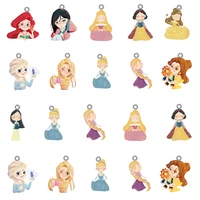 disney pendant accessories acrylic cartoon beautiful princesses image jewelry makings epoxy resin charms for diy jewelry fwn93