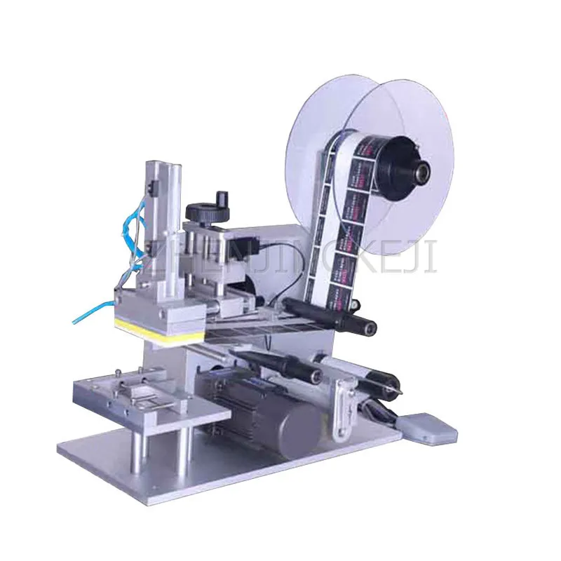 

220V/200W Semi-Automatic Flat Labeling Machine Paper Box Plastic Stickers Labeling No Bubbles No Wrinkles High Efficiency Tools