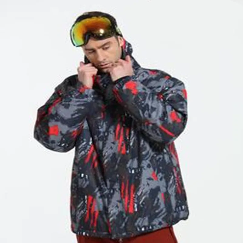 Утолщенная термальная Лыжная куртка полиэстер пуховик водонепроницаемая