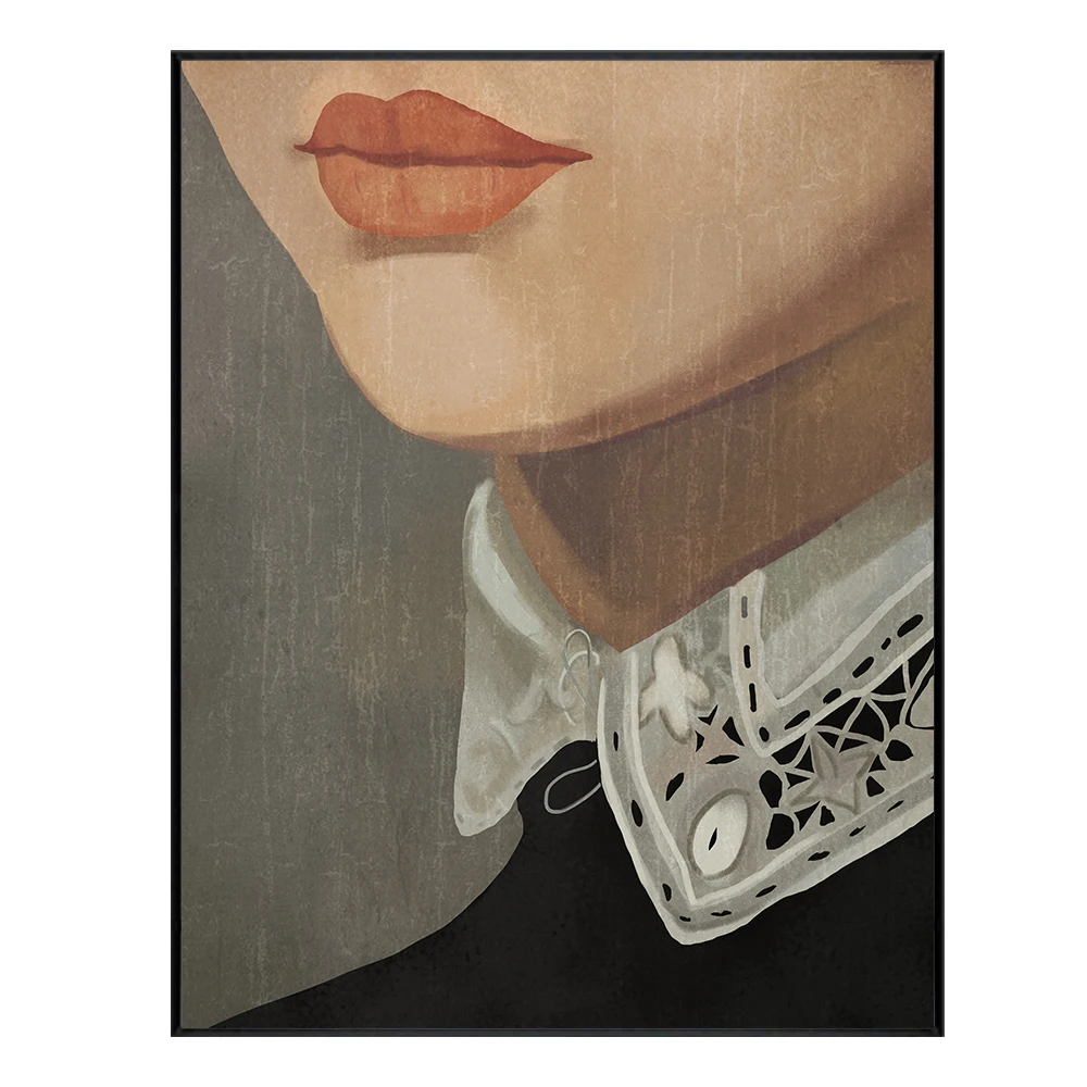 

Neoclassical Figure Print Nordic Poster Lip Canvas Painting Restaurant Wall Art Picture Livingroom Home Decoration Unframed