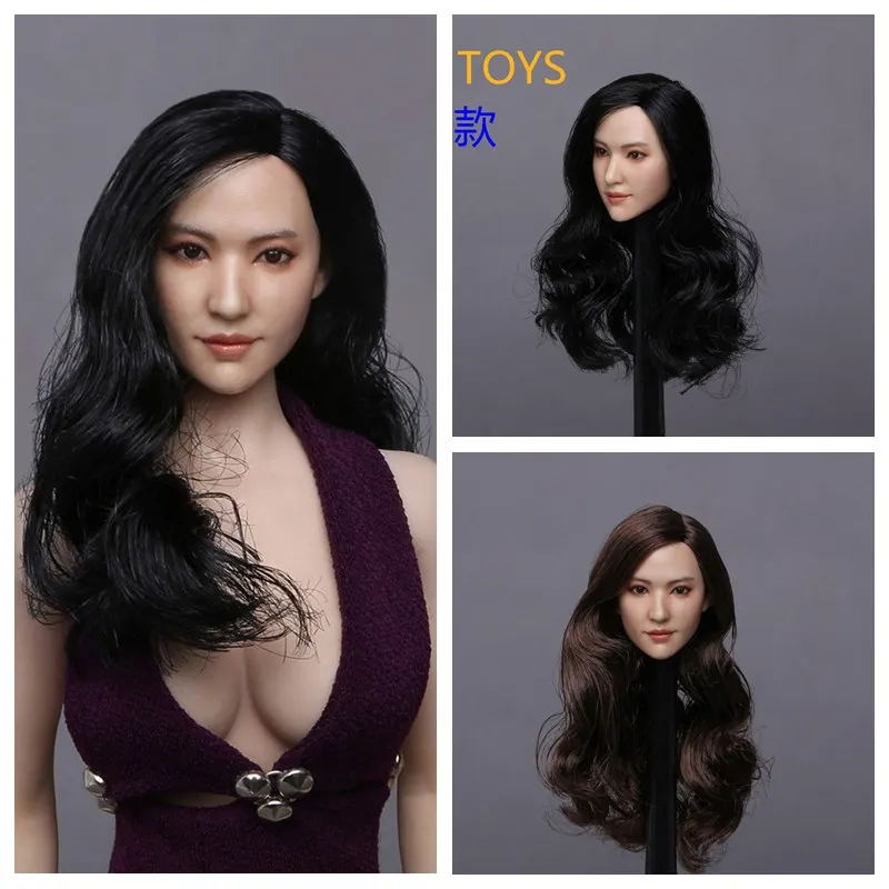 1:6 figure doll accessories Asian female star Head Sculpt for 12