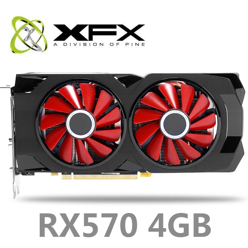 Бывшая в употреблении видеокарта xfx 570 4 ГБ 480 бит GDDR5 для компьютера не новая серия