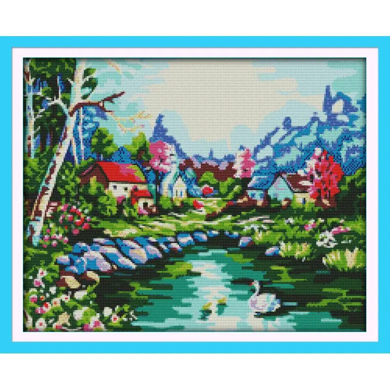 Набор для вышивки крестиком из весенней серии сделай сам 14 карат с изображением