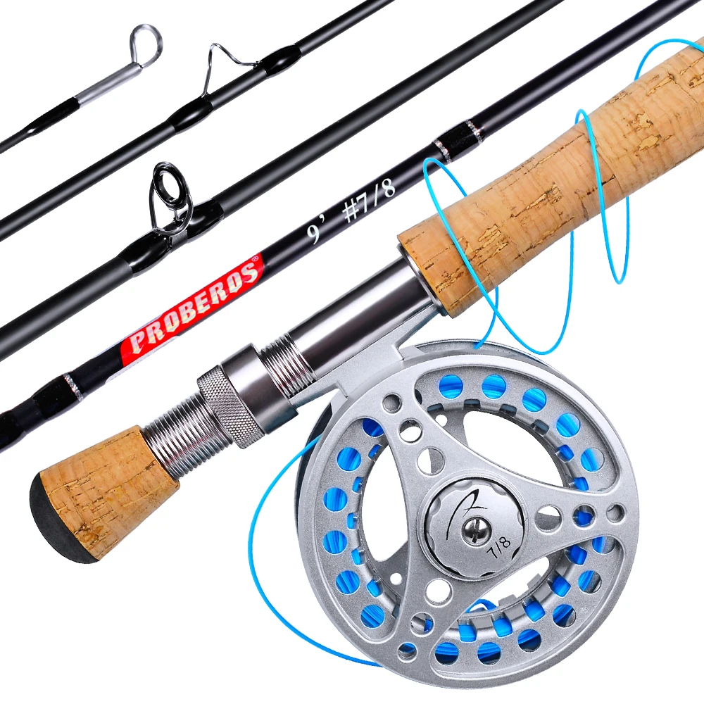 

1set Fishing Line Fly Reel + New Fishing Equipped Fishing Rod Fishing Tackle Combo Full Kit + Set With Soft Lure Set With Bag