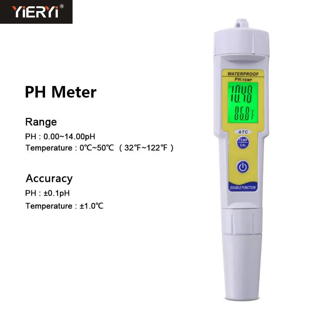 

Yieryi PH-618 High Precision Mini PH Meter Automatic Correction Waterproof Acidity Meter Pen Type Quality Analysis Device