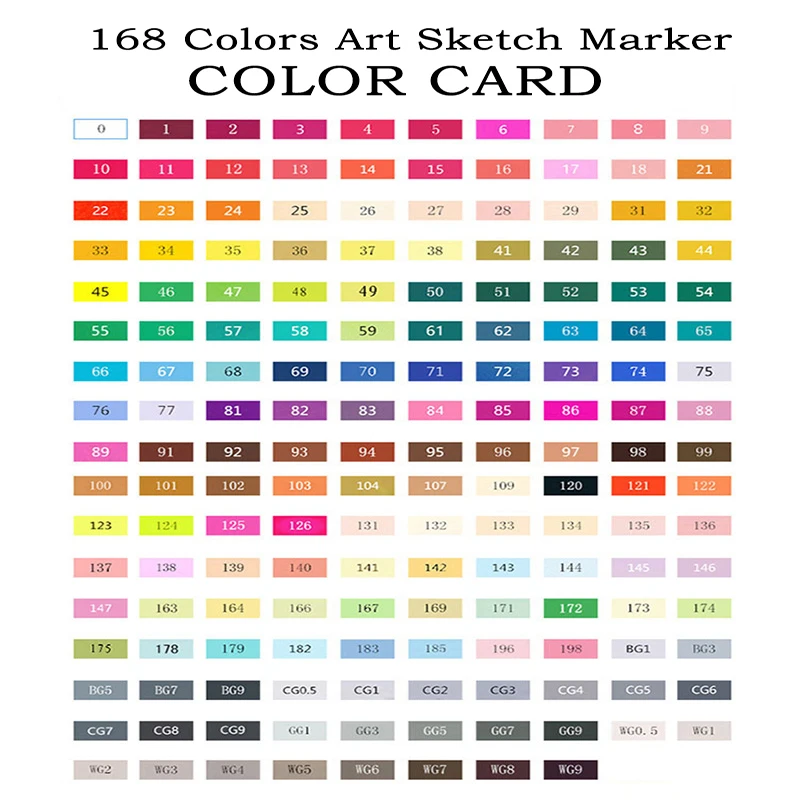 TouchFIVE 168 цветов художественные маркеры с двойной головкой графические для спирта