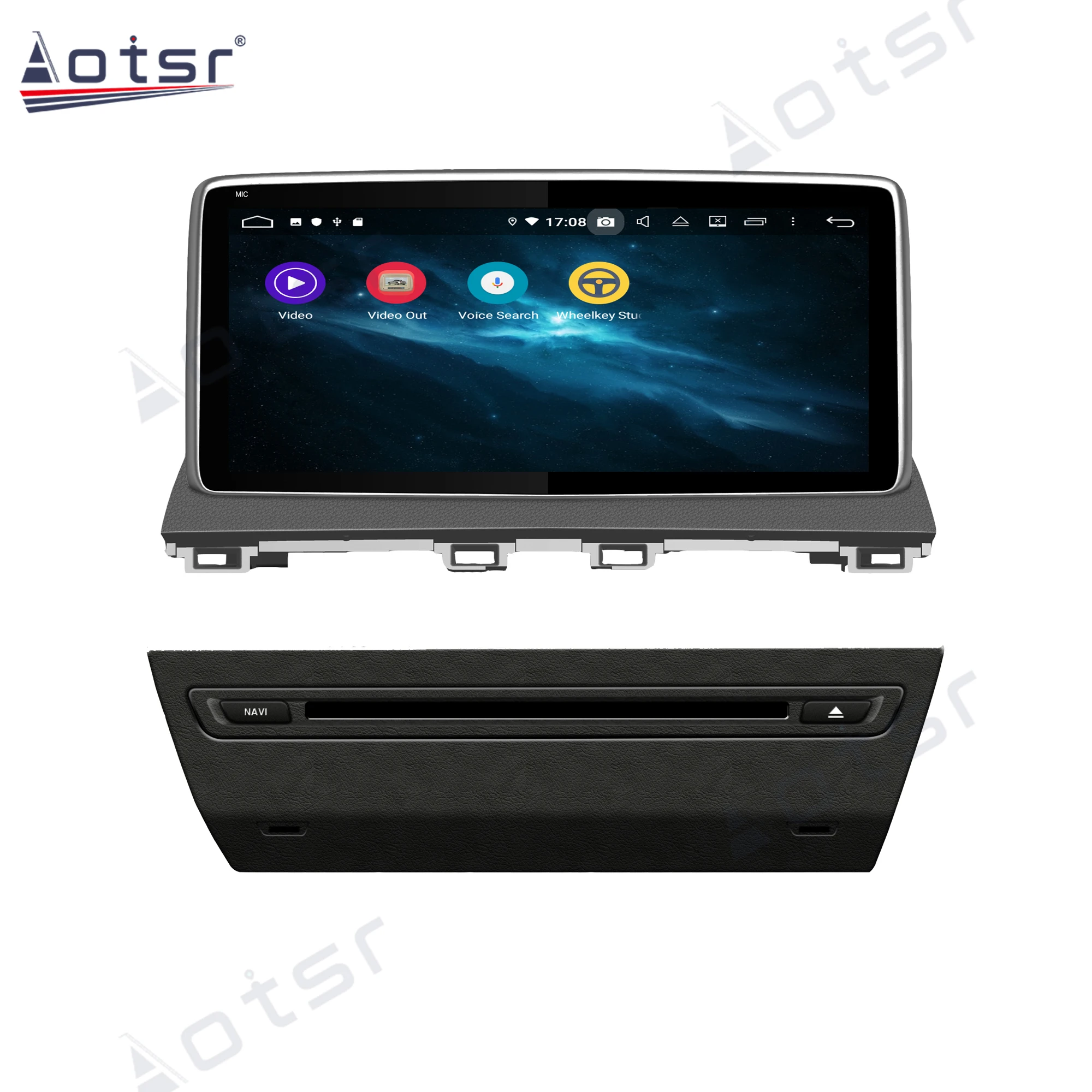 Aotsr Android 10 0 4 + 64G Автомобильный Радио плеер GPS навигация автомобильный стерео HD