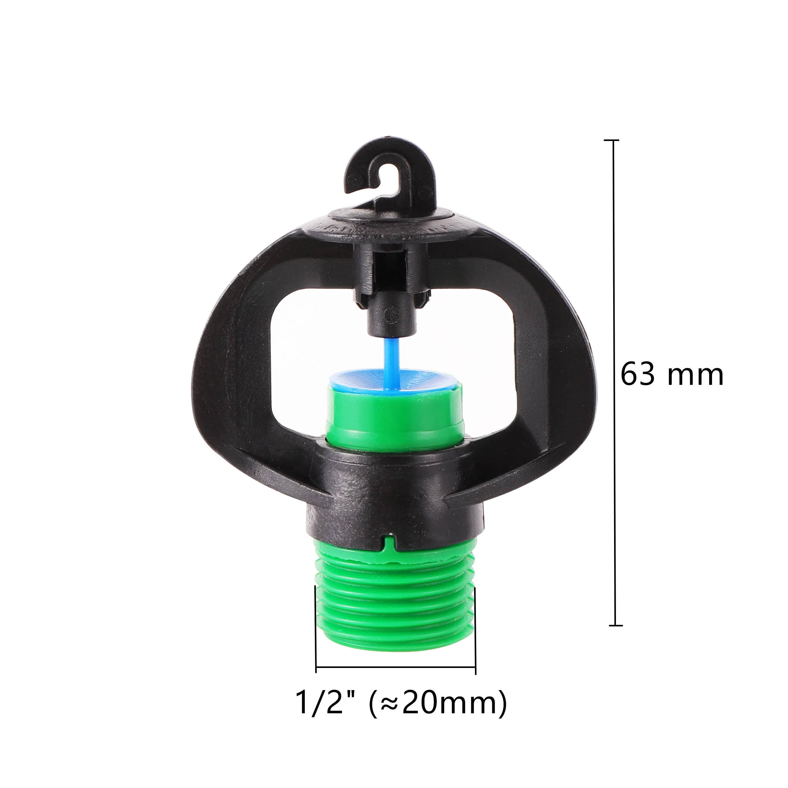 Aspersores de refracci&oacute;n de rotaci&oacute;n autom&aacute;tica, rosca macho de 360 "para huerto, flores, c&eacute;sped, verduras, boquilla de riego, 50 Uds.-1