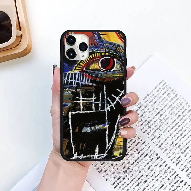 

Jean Michel Basquiat Graffiti Phone Case for iPhone 11 12 Pro XS MAX 8 7 6S Plus X XR Samsung Note 10 S9 S10 S20 A51 Plus Ultra