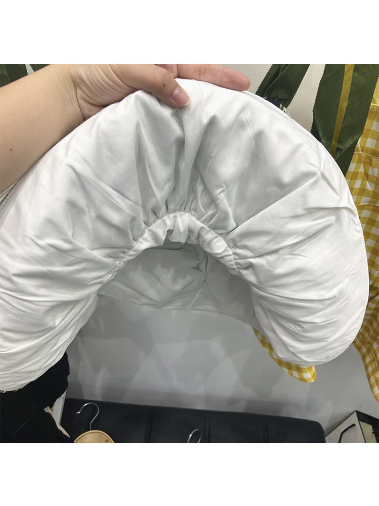 

Retro Check Sexy Leaky Shoulder Lace Bow Knot Tube Top Sling Ladies Summer New Style Waist Ruffle Fashion All-match Top