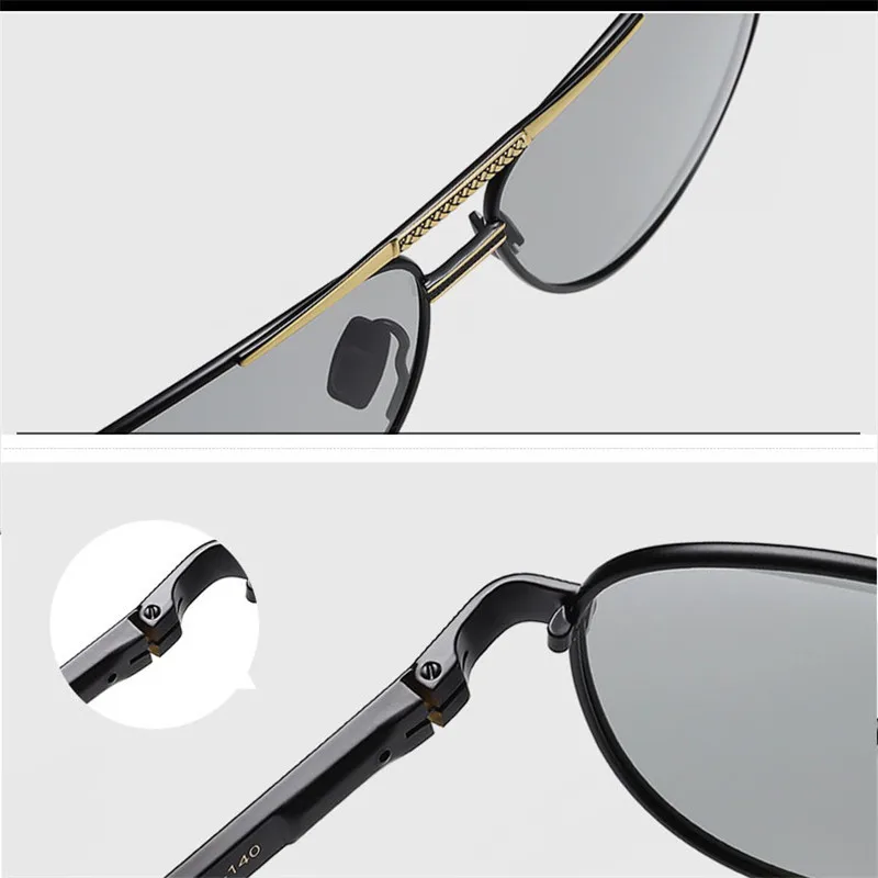 Солнцезащитные очки Zerosun мужские фотохромные, поляризационные темные очки для вождения днём и ночью, с большим переходом, 155 мм, хамелеон от AliExpress WW