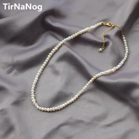 fashion small grain of rice is irregular baroque natural freshwater pearl necklace fashion bohemia collarbone chain