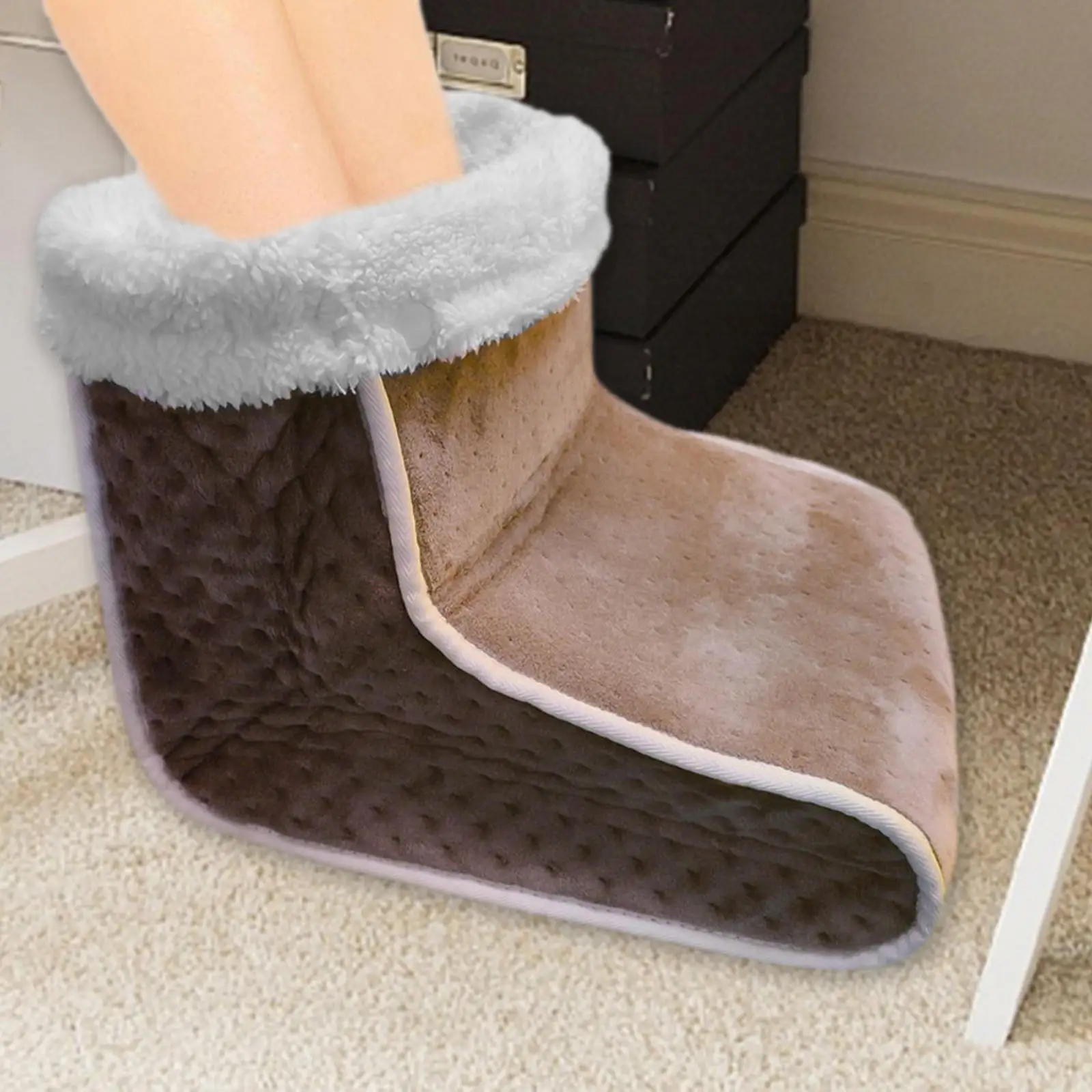 

Электрические теплые ботинки для ног с 4 настройками таймера, подушка, зимний массажер, подогреватель для ног для офиса