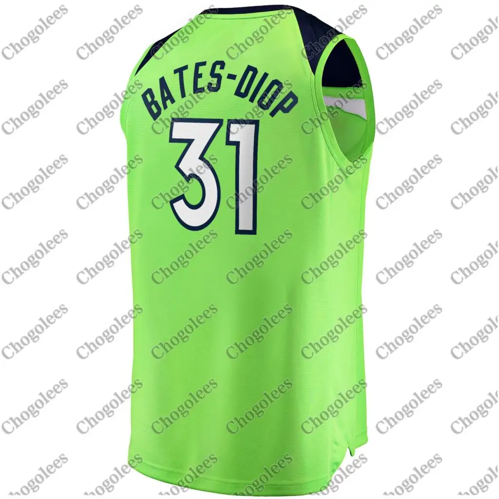 

Men Basketball Jersey Keita Bates-Diop Minnesota Branded Fast Break Player Jersey Statement Edition Green