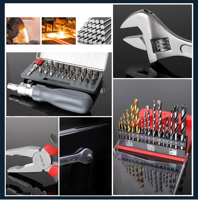 

General Household Socket Wrench Tool Set Auto Repair Tool Combination Package Hand Tool Kit with Plastic Toolbox Storage Case