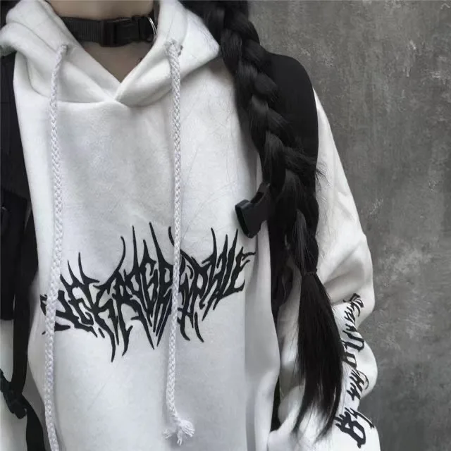 Свитшот женский трикотажный с капюшоном уличная одежда свободного покроя худи