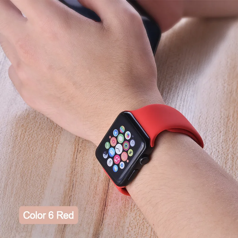Силиконовый ремешок-петля для Apple Watch 42 мм 38 мм Iwatch 5 4 3 2 1 браслет с магнитной пряжкой