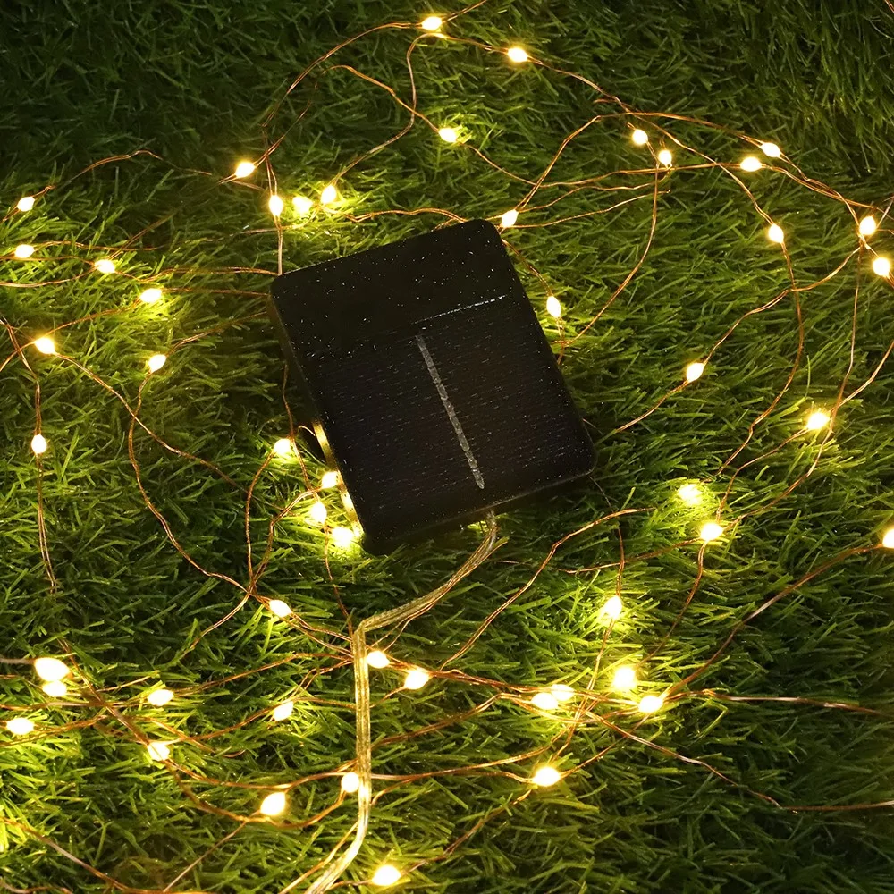 

Гирлянда на солнечной батарее, 12 м, 100 светодиодов/22 м, 200 светодиодов, водонепроницаемая, для украшения сада