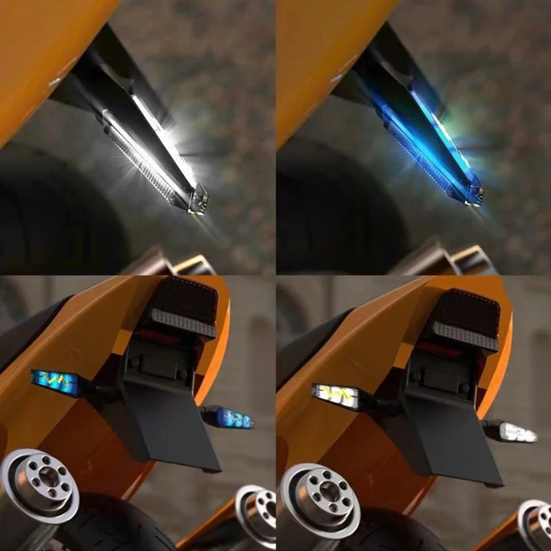 

2Pcs Waterproof Turn Signal Light Unique Flowing Blinker Lamp for Most Model Motorcycle Easy to Install