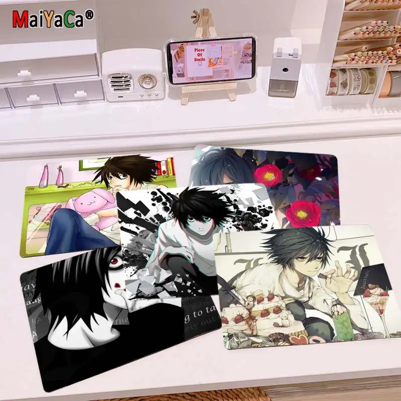 

MaiYaCa New Design DEATH NOTE L Lawliet small Mouse pad PC Computer mat Top Selling Wholesale Gaming Pad mouse