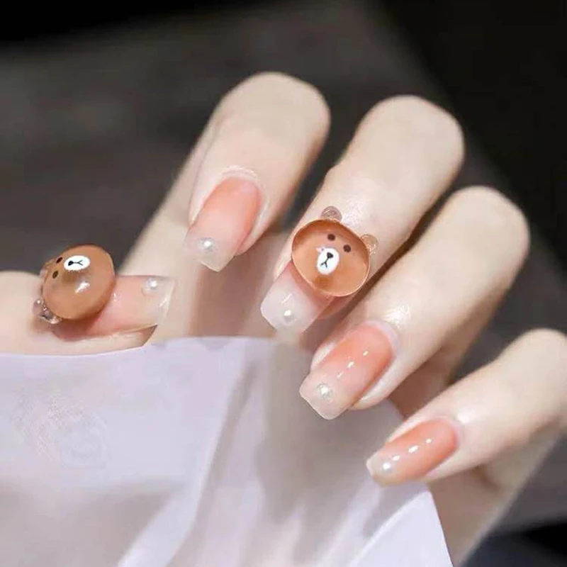 

Nail Art Accessories Cute Cartoon Resin Bear Rabbit Duck Three-dimensional Japanese 3D Fingernail DIY Decoration