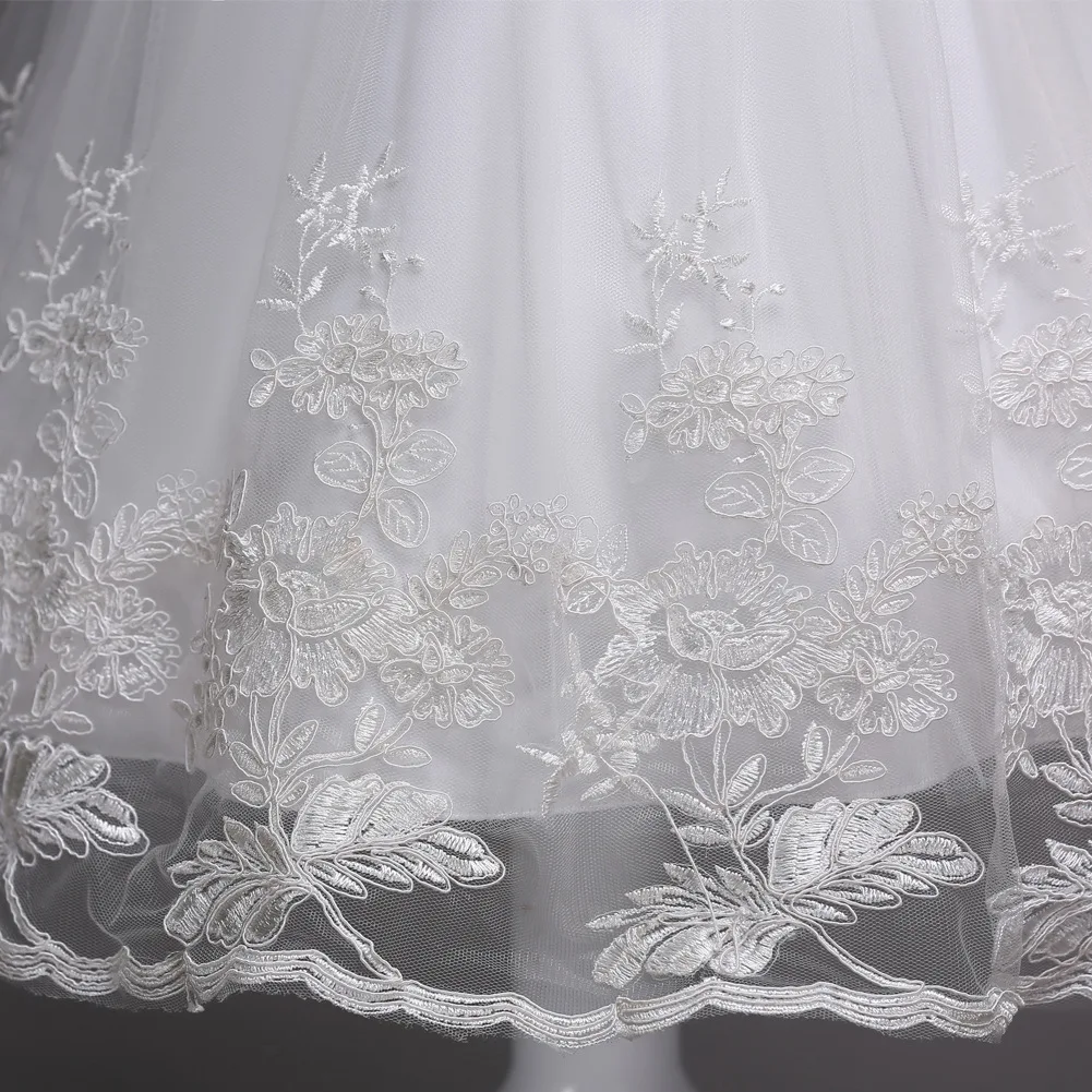 

Spring Summer Flower Girl Dresses Elegant Bow Lace Short Kid Party Gowns Blue Pink Burgundy Wedding Communion Dress for Girls