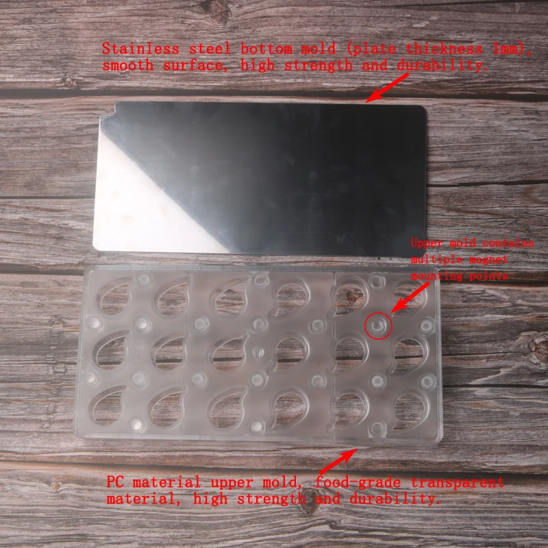 SHENHONG 7 Styles Polycarbonate Chocolate Mold PC Candy Forms Magnetic Stainless Steel Transfer Plate Choco Mould Baking Tools | Дом и сад