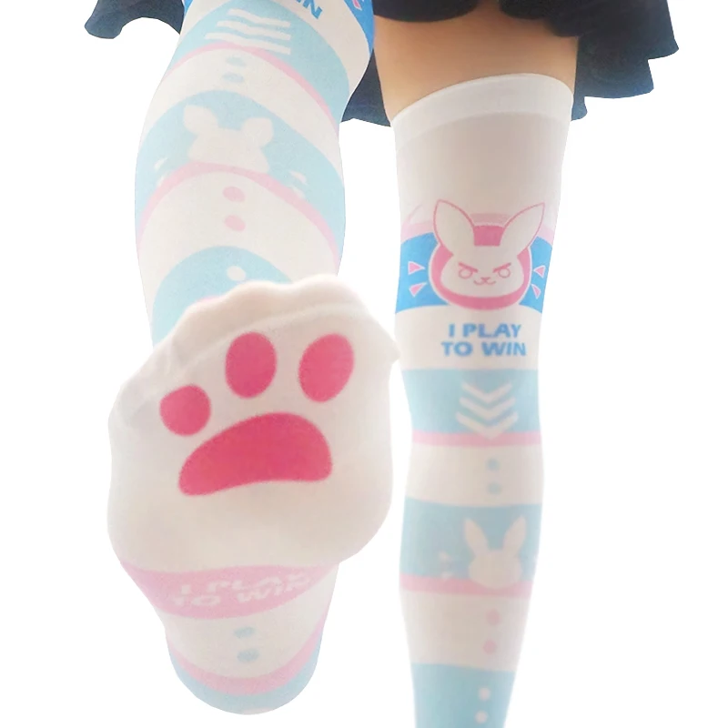 Японские кавайные носки выше колена для косплея женские длинные с кошачьими