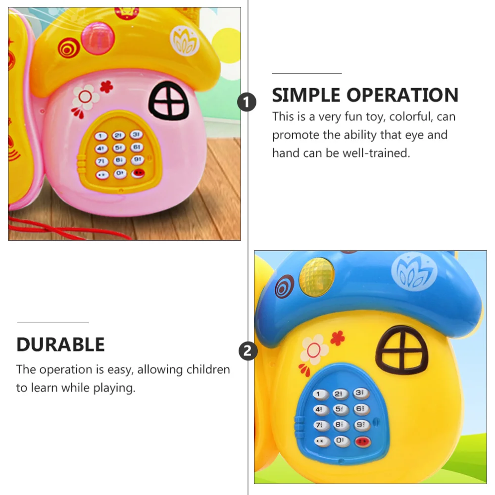 

1Pc Children Educational Plaything Cartoon Telephone (Random Color)