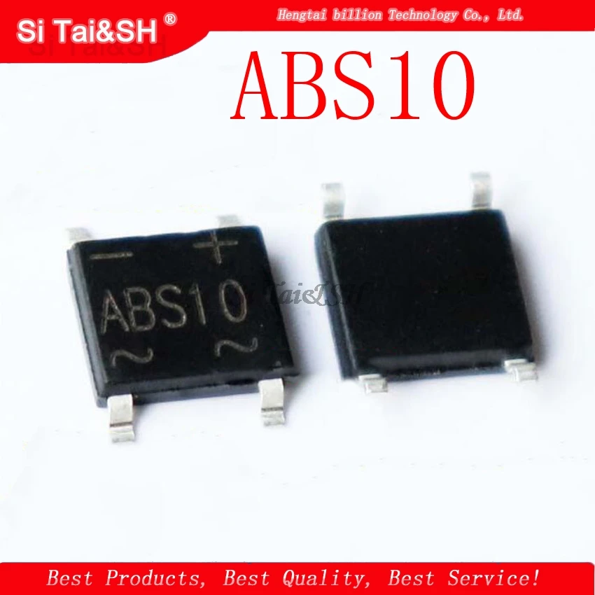 

50 шт. новый SMD ABS10 0,8/1A 1000V Мостовой выпрямитель однофазный стеклянный пассивирующий выпрямительный мост