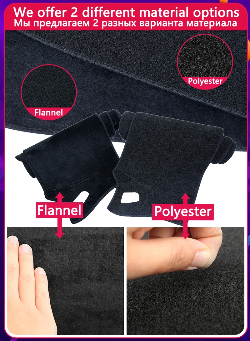 

Dashboard Cover Protective Flannel Pad for Suzuki Vitara LY 2015 2016 2017 2018 2019 Escudo Sport Cape Dashmat Car Accessories