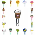 8 шт. милые Кофе пива Повседневное закладки кактус держания маркер Бумага клип школьные канцелярские принадлежности студенческие Канцелярские Товары для детей Подарки