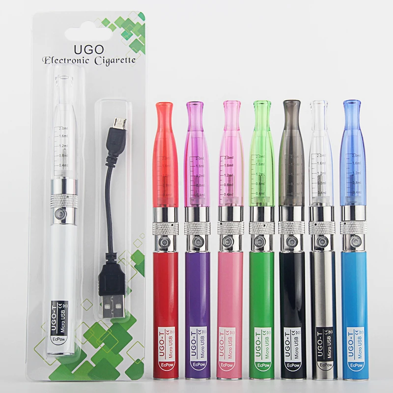 

2pcs UGO-T Mirco USB Passthrough 650mah 510 EGO Battery ecigs UGO T Batteries E Cigarettes with H2 Vaporizer vape pen